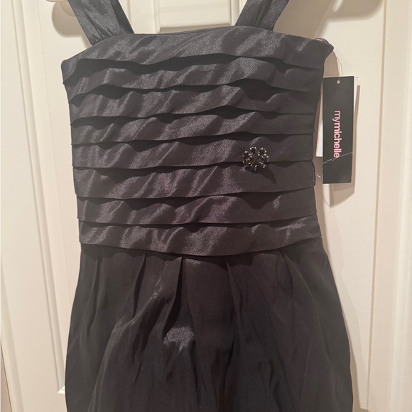 NWT Girls Black Party Dress - Picture 4 of 9